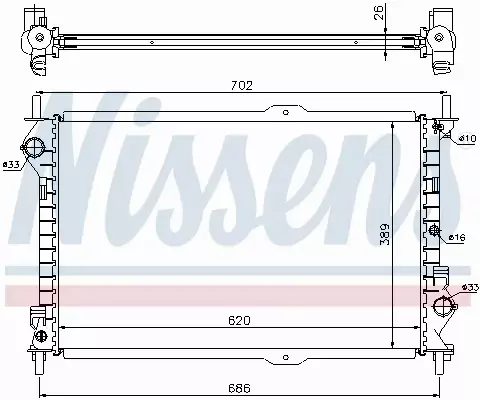 NISSENS CHŁODNICA WODY 62156A 