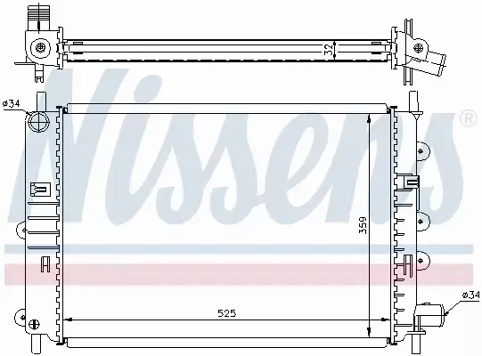 NISSENS CHŁODNICA WODY 62164A 