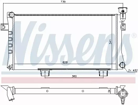 NISSENS CHŁODNICA WODY 623556 