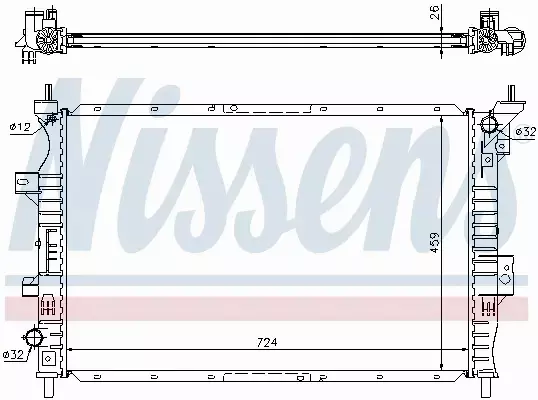 NISSENS CHŁODNICA WODY 62357 