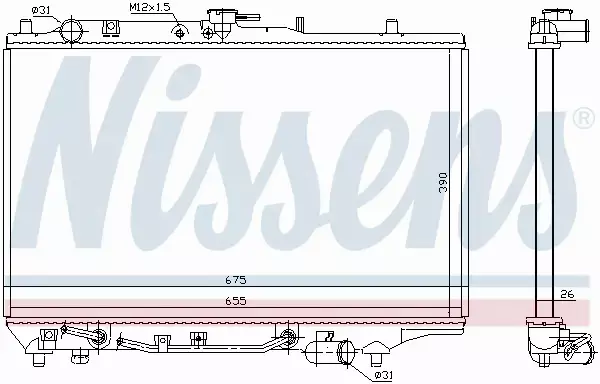 NISSENS CHŁODNICA WODY 62378 