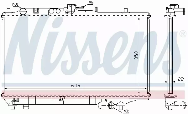 NISSENS CHŁODNICA WODY 62408A 