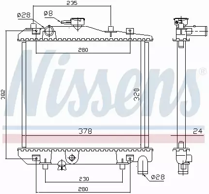 NISSENS CHŁODNICA SILNIKA 62505 