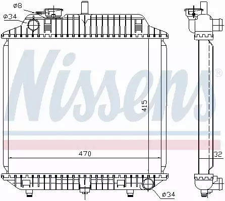 NISSENS CHŁODNICA WODY 62516 