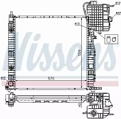 NISSENS CHŁODNICA WODY 62561A 