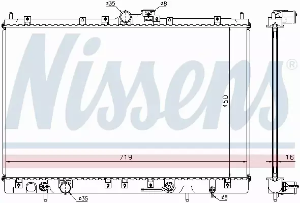 NISSENS CHŁODNICA WODY 628031 