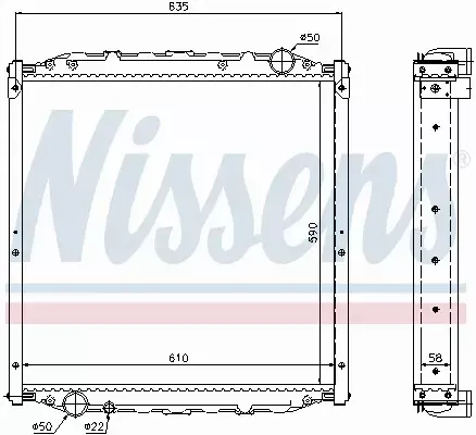 NISSENS CHŁODNICA WODY 62877A 