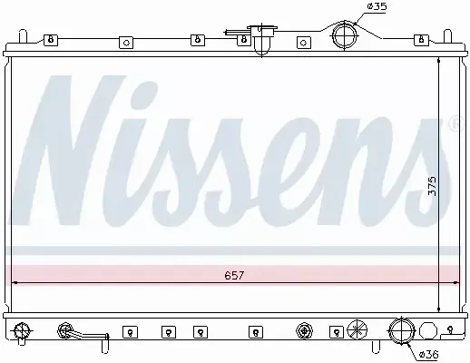 NISSENS CHŁODNICA WODY 62887 