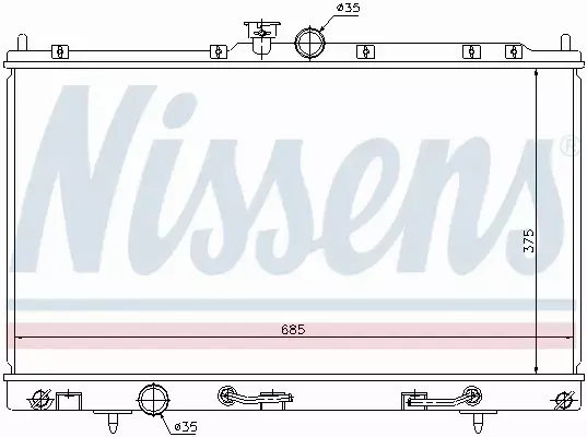 NISSENS CHŁODNICA WODY 62894 