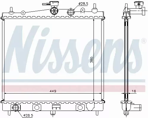 NISSENS CHŁODNICA WODY 62902A 