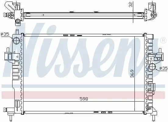 NISSENS CHŁODNICA WODY 63009A 