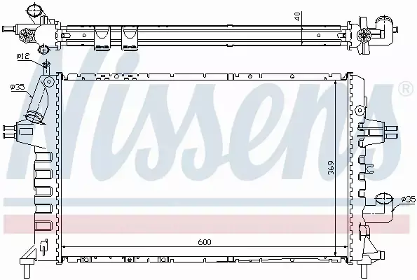 NISSENS CHŁODNICA WODY 63021A 