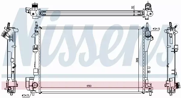 NISSENS CHŁODNICA WODY 63022A 