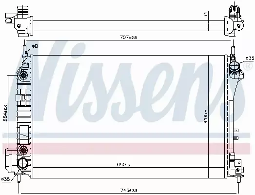 NISSENS CHŁODNICA WODY 63023 