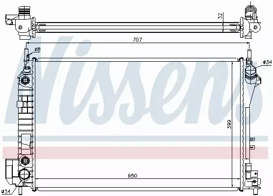 NISSENS CHŁODNICA WODY 63023A 