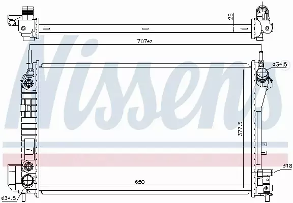 NISSENS CHŁODNICA WODY 630703 