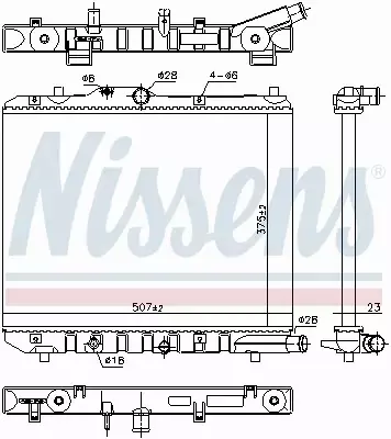 NISSENS CHŁODNICA WODY 630708 