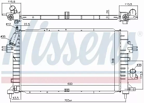 NISSENS CHŁODNICA WODY 630752 