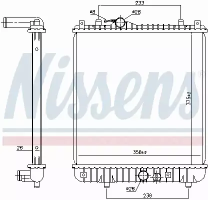 NISSENS CHŁODNICA WODY 630787 