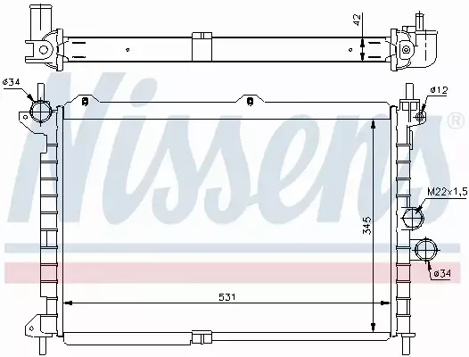 NISSENS CHŁODNICA WODY 63089 