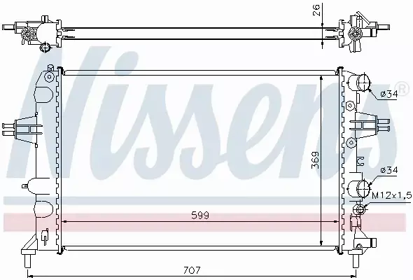 NISSENS CHŁODNICA SILNIKA 63095A 