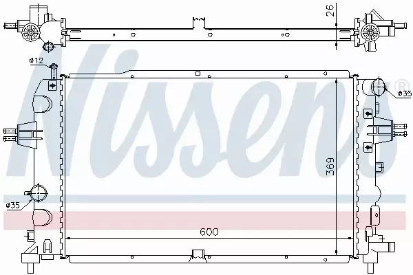 NISSENS CHŁODNICA WODY 63111A 