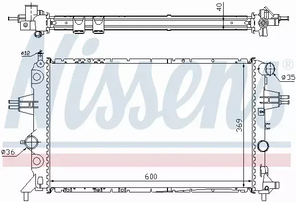 NISSENS CHŁODNICA WODY 63249A 