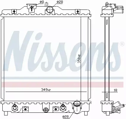 NISSENS CHŁODNICA WODY 633081 