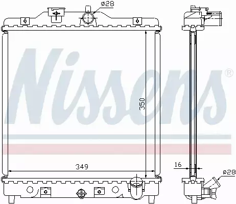 NISSENS CHŁODNICA WODY 63309A 