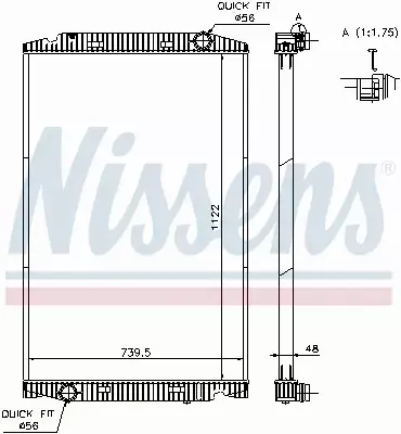 NISSENS CHŁODNICA WODY 63329A 