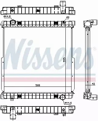 NISSENS CHŁODNICA WODY 63333 