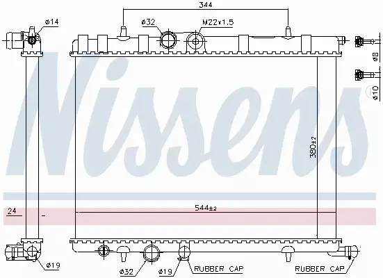 NISSENS CHŁODNICA WODY CITROEN BERLINGO I C4 I 