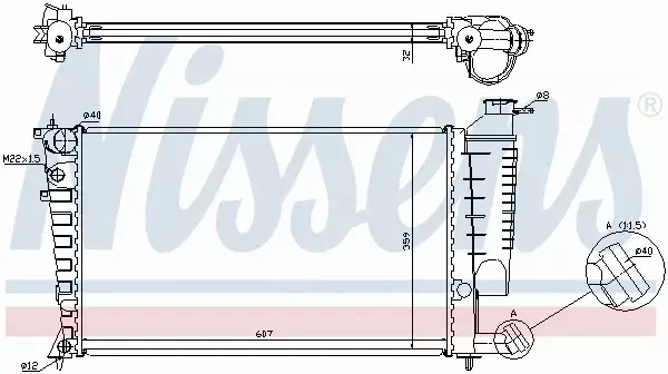 NISSENS CHŁODNICA WODY 63512A 