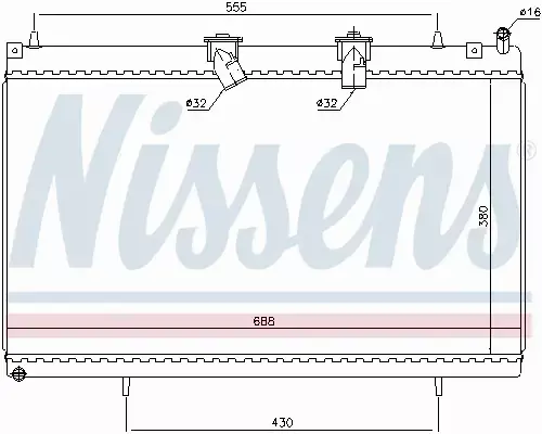 NISSENS CHŁODNICA WODY 636003 