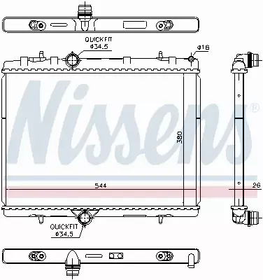 NISSENS CHŁODNICA WODY 636029 