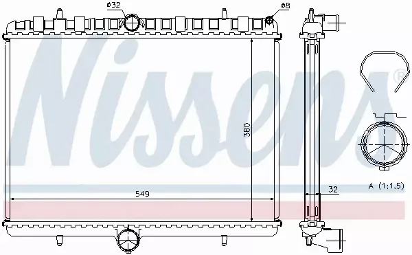 NISSENS CHŁODNICA WODY 63621A 