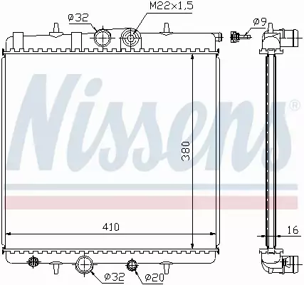 NISSENS CHŁODNICA WODY 63691 