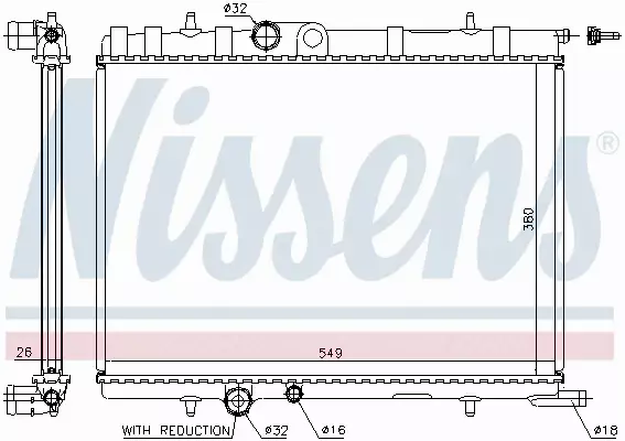 NISSENS CHŁODNICA WODY 63694A 