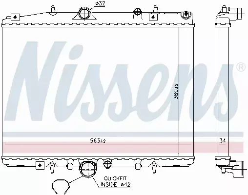 NISSENS CHŁODNICA WODY 63705A 