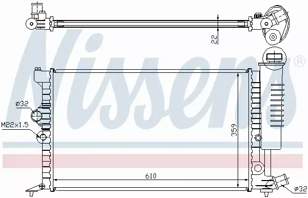 NISSENS CHŁODNICA WODY 63713A 