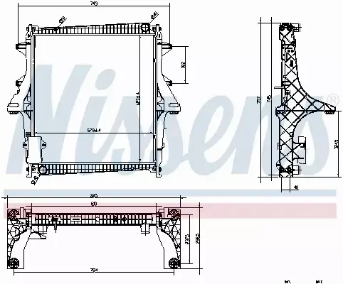 NISSENS CHŁODNICA WODY 637875 