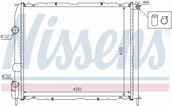 NISSENS CHŁODNICA WODY 63886 