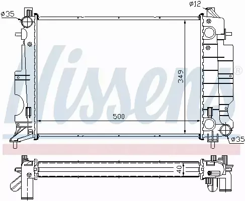 NISSENS CHŁODNICA WODY 64035A 