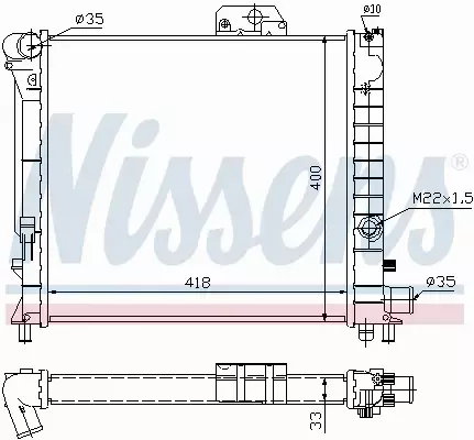 NISSENS CHŁODNICA WODY 64039 