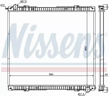 NISSENS CHŁODNICA WODY 640670 