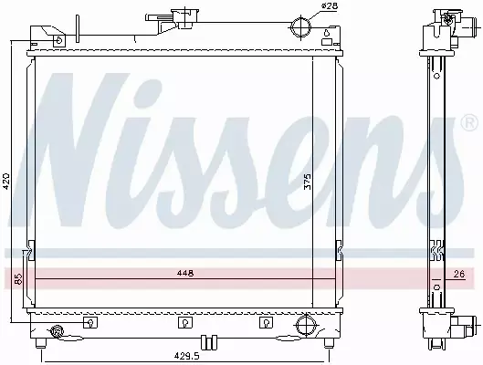 NISSENS CHŁODNICA WODY 64162 