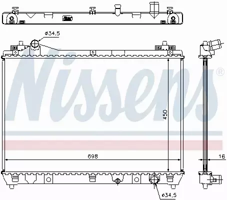 NISSENS CHŁODNICA WODY 64202 