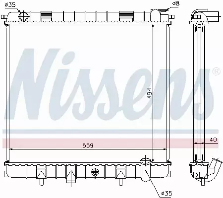 NISSENS CHŁODNICA WODY 64302A 