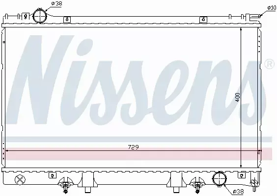 NISSENS CHŁODNICA WODY 645951 