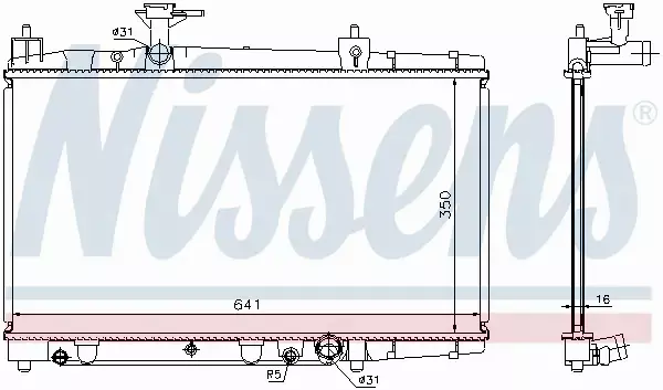 NISSENS CHŁODNICA WODY 64645A 